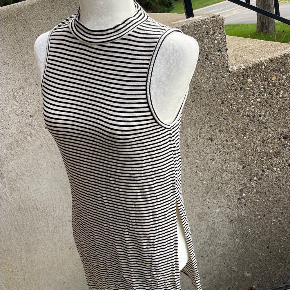 Forever 21 Black and White Striped Camisole